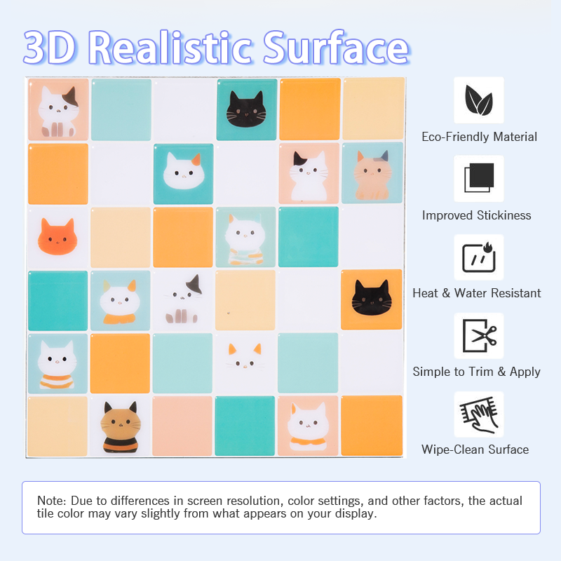 Cute Cat Pattern Peel and Stick Wallpaper