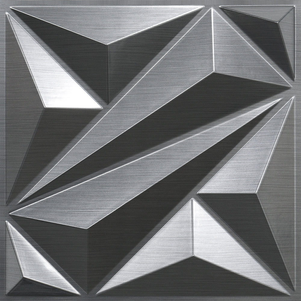 Flower Textured 3D PVC Wall Panels - Silver