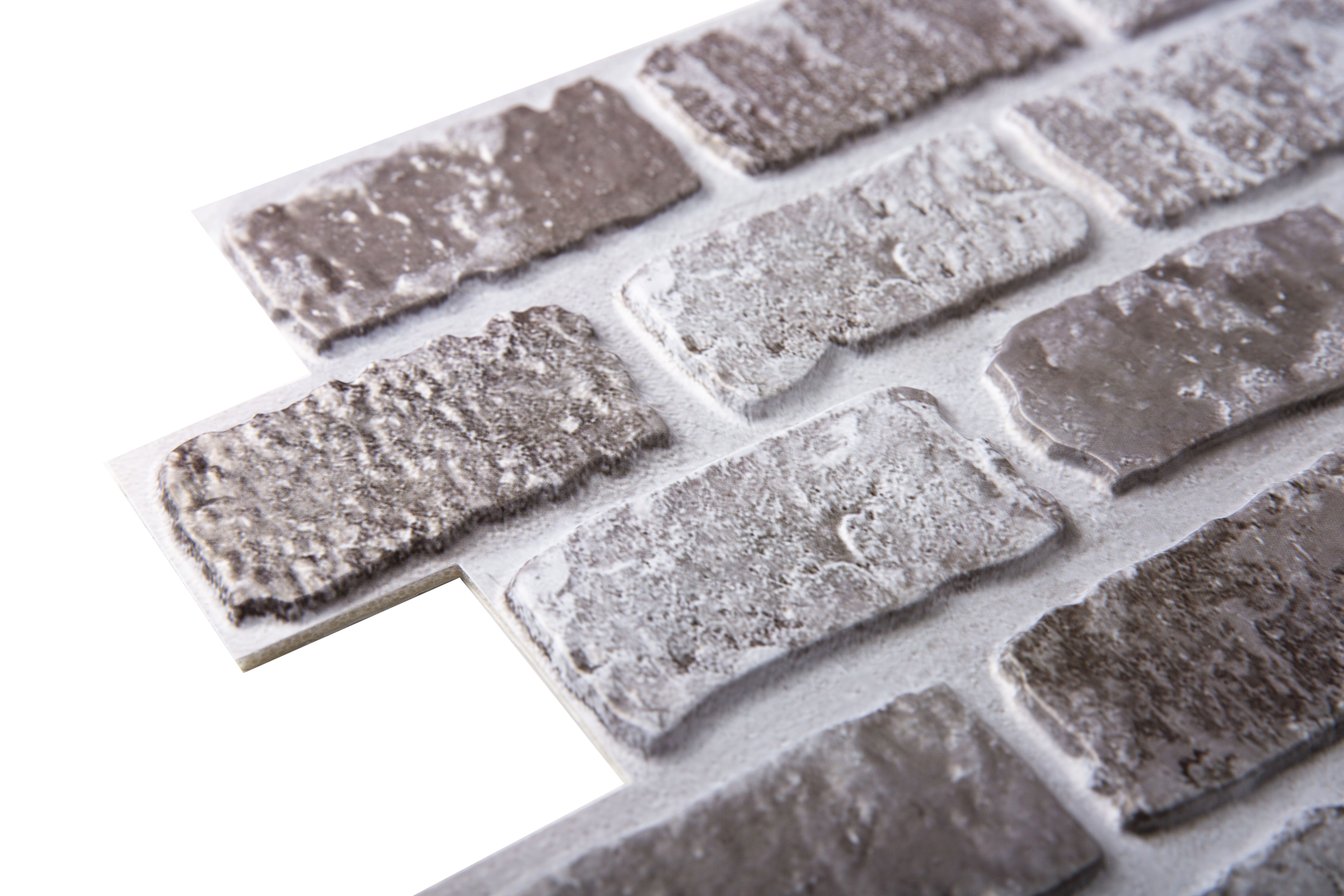 3D Black Brick Peel and Stick Wall Tile