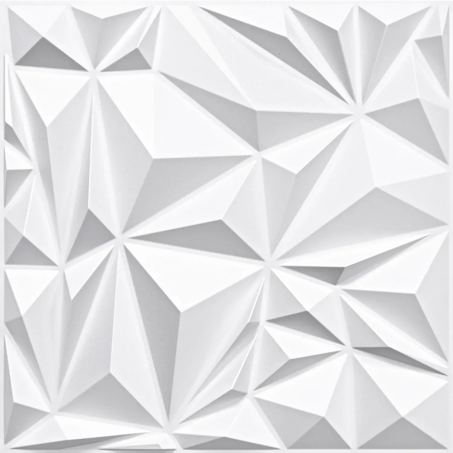 Irregular Diamond 3D Wall Panels - White