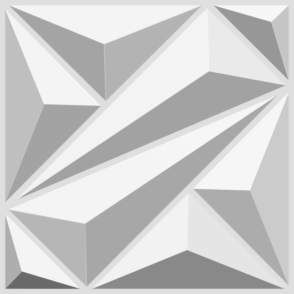 Flower Textured 3D PVC Wall Panels - White