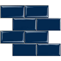 Subway Tile Peel and Stick Backsplash - Deep Blue