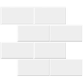 Subway Tile Peel and Stick Backsplash - Pure White