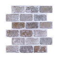 3D Grey Brick Peel and Stick Wall Tile