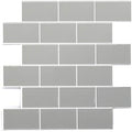 Subway Tiles Peel and Stick Thicker Design - Light Grey with White Grout