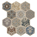 3D Brown Boho Hexagon Peel and Stick Wall Tile