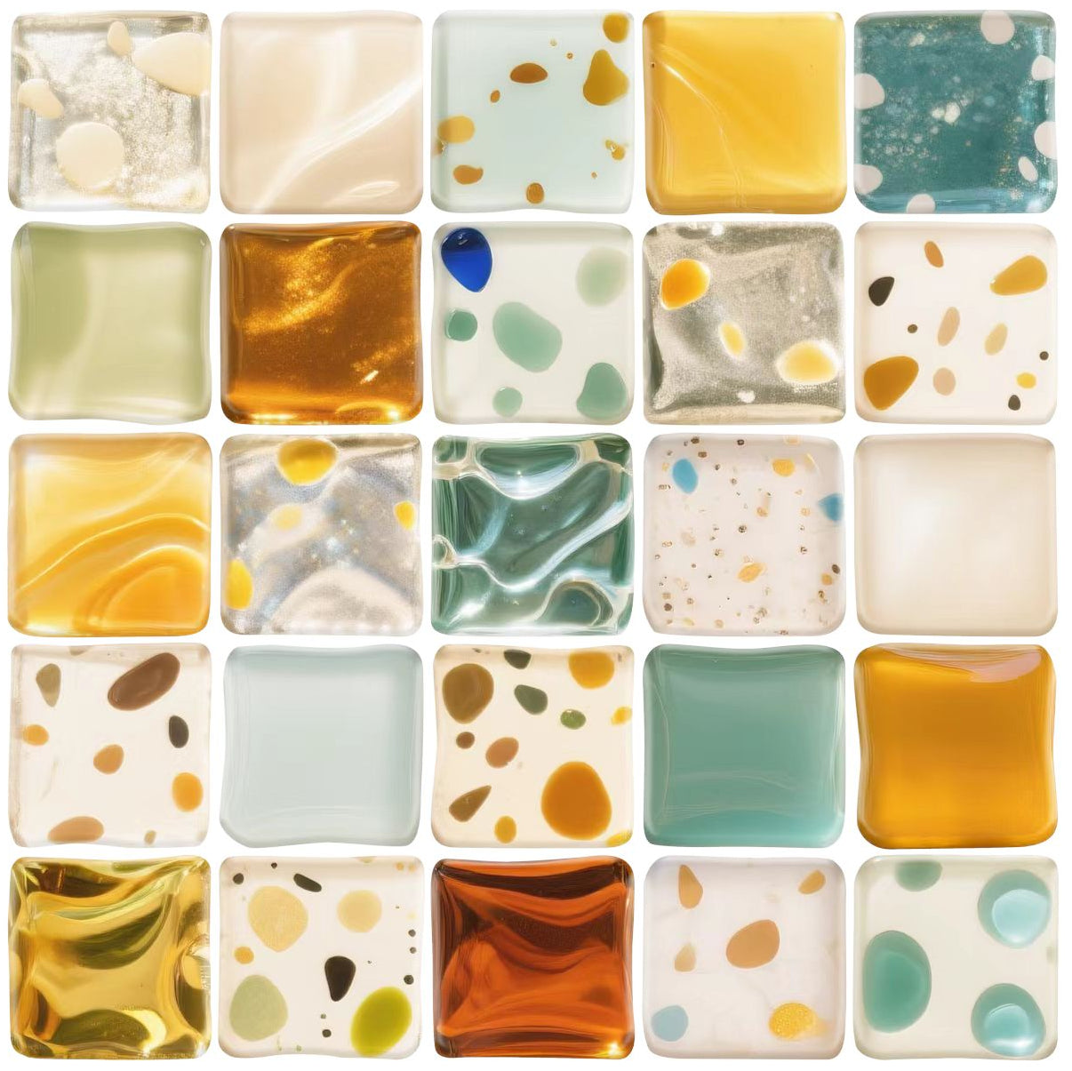 3D Colorful Mosaic Style Peel and Stick Wall Vinyl Tile