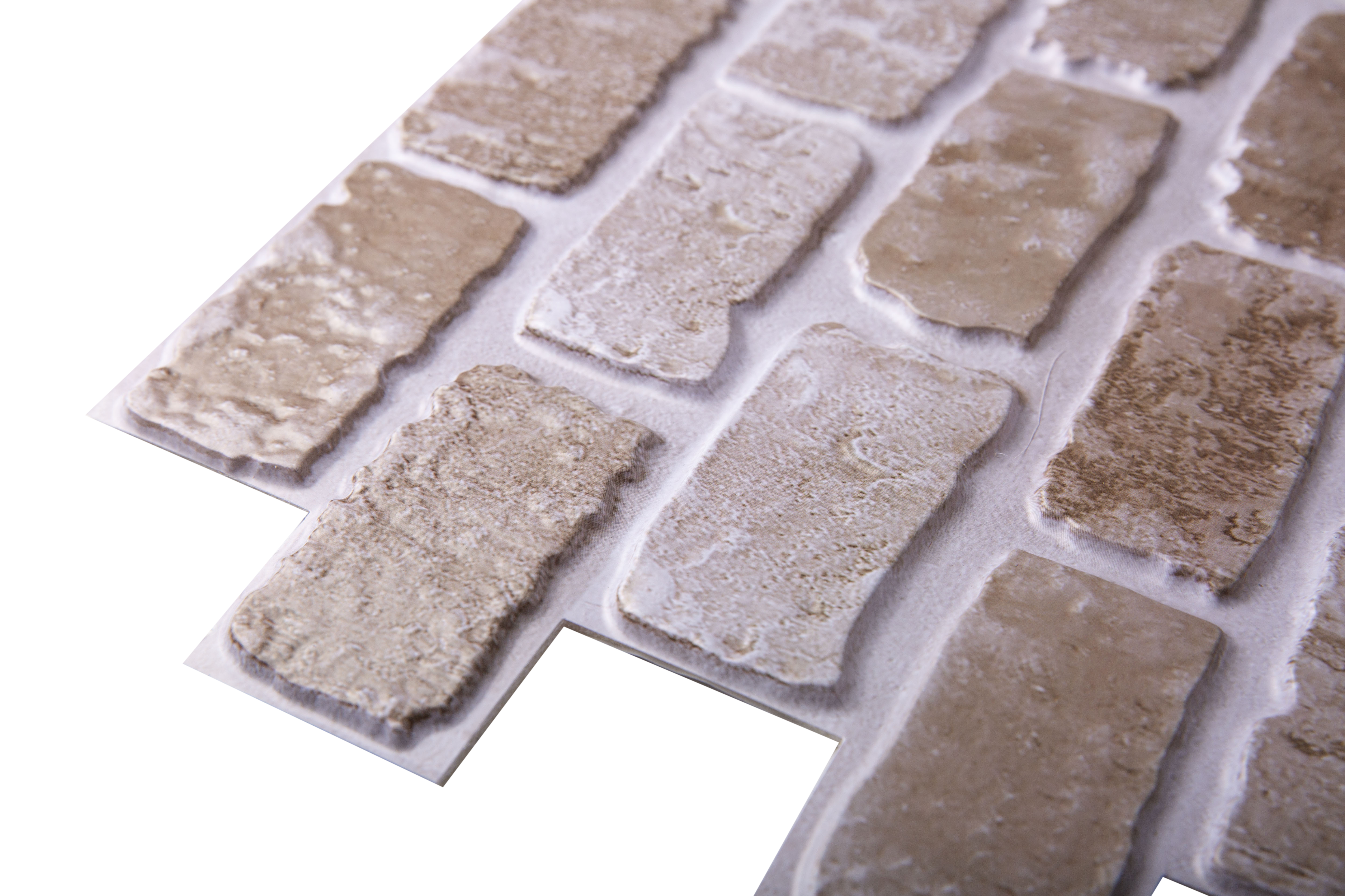 3D Copper Brick Peel and Stick Wall Tile