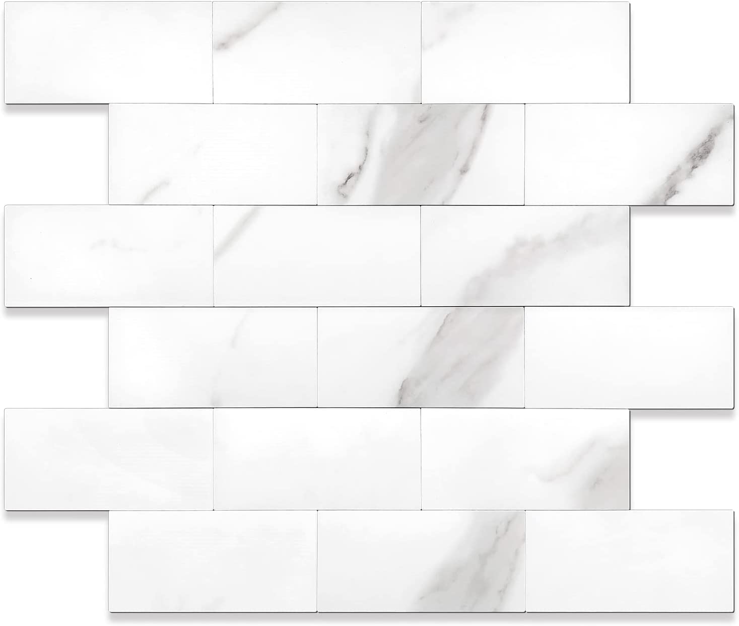 2''x4'' Subway Peel and Stick Tiles Sheeted - Calacatta