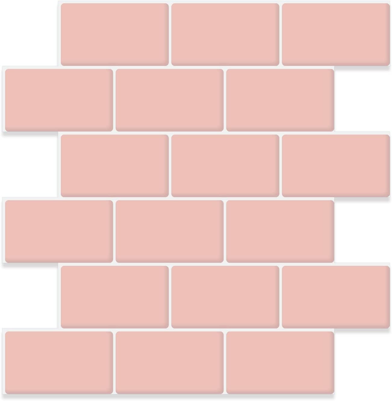 Subway Tiles Peel and Stick Thicker Design - Pink