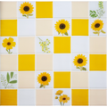 3D Bright Sunflower Mosaic Style Peel and Stick Wall Vinyl Tile