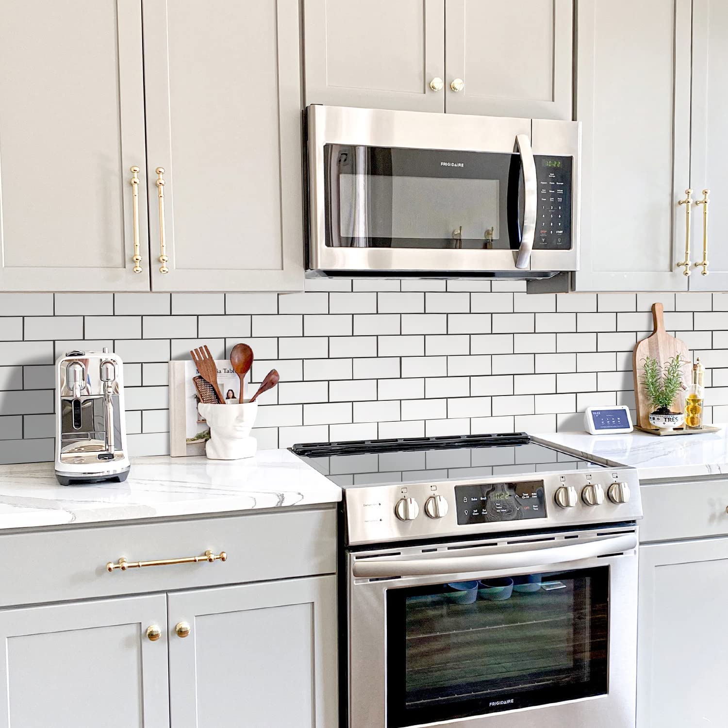 2''x4'' Subway Peel and Stick Tiles Sheeted - White