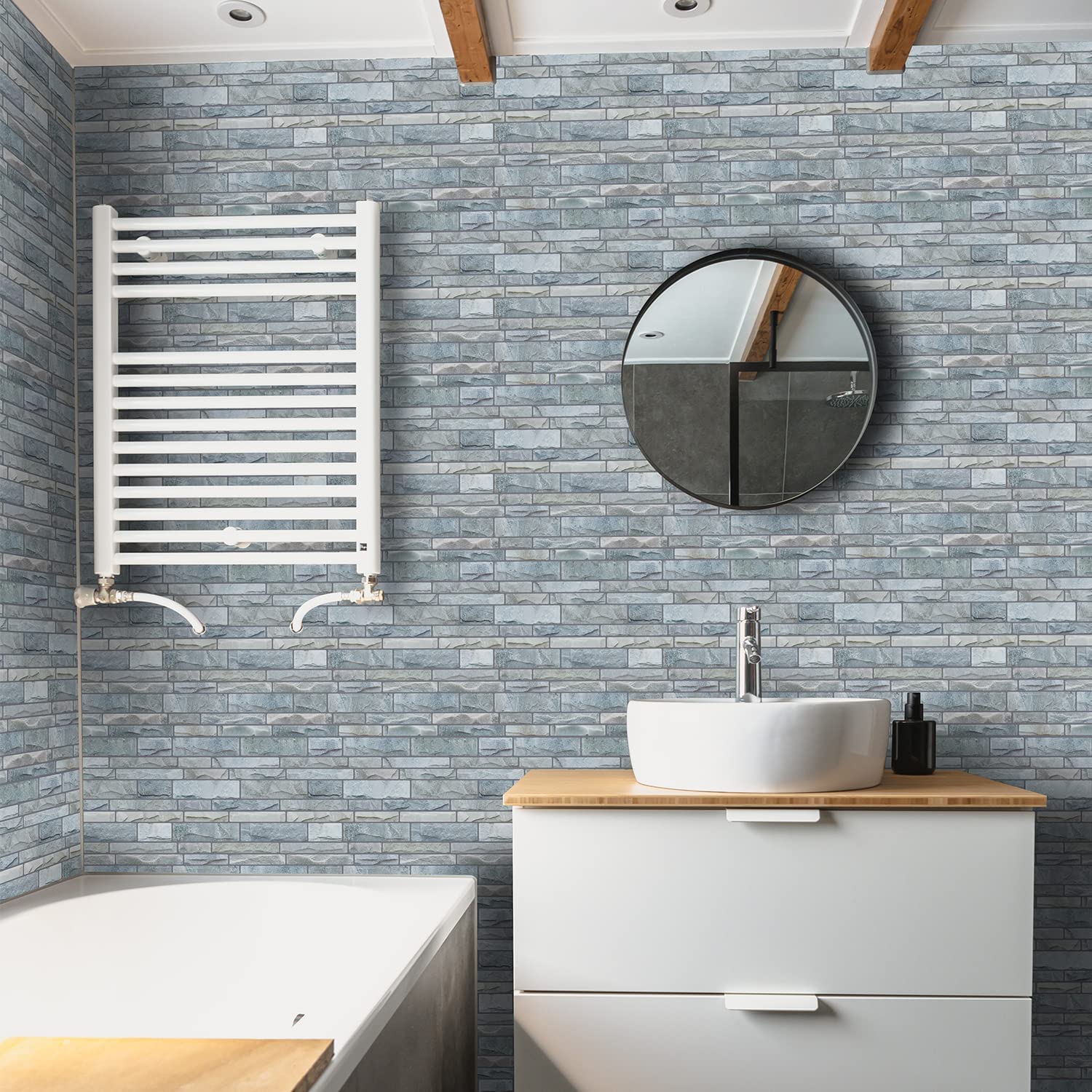 Blend Tiles Peel and Stick Tile Backsplash - Cultured Stone Look