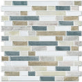 Linear Blend Backsplash - Beige & Blue