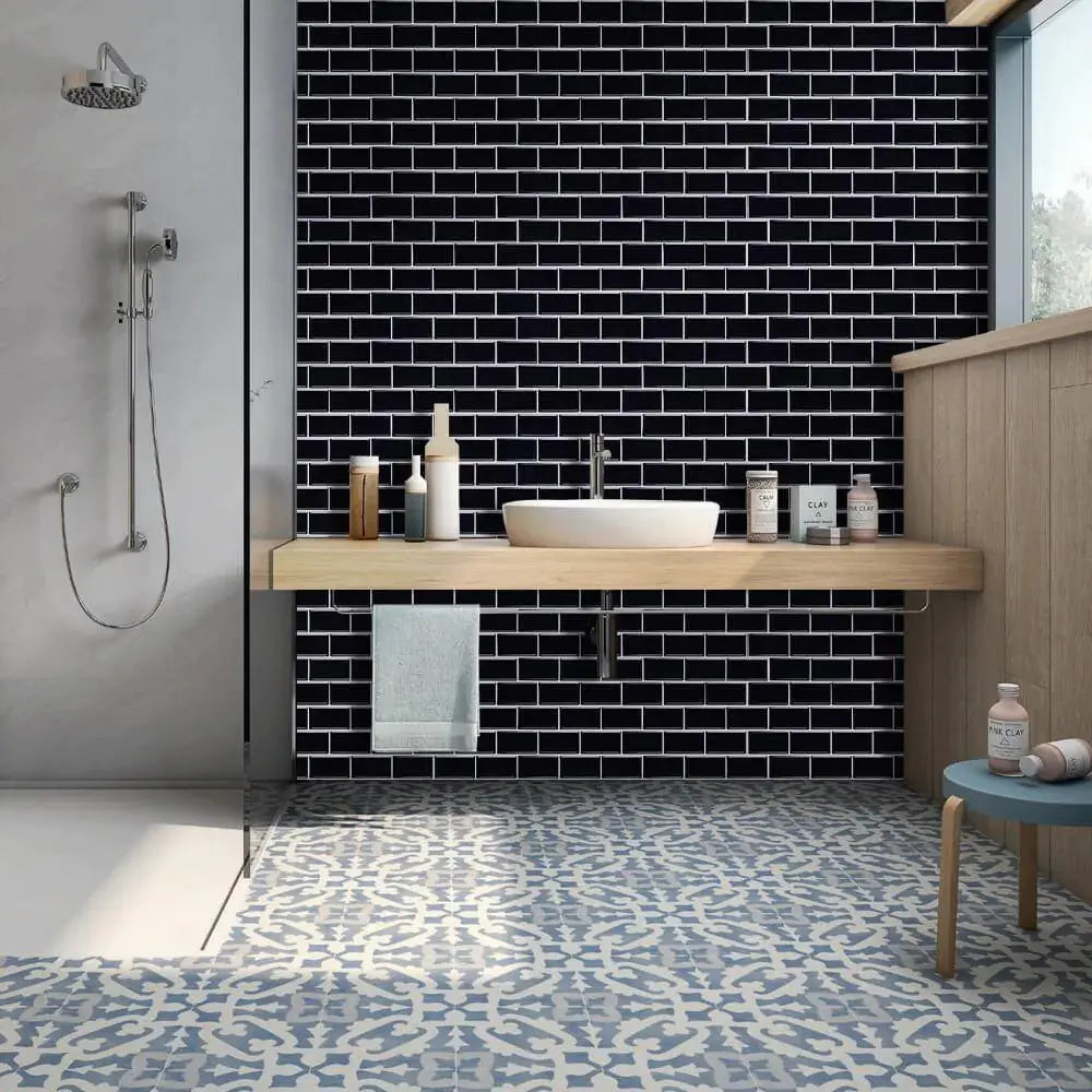 Subway Tiles Peel and Stick Thicker Design - Black