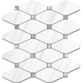 PVC Mixed Metal Mosaic Tile Backsplash - Dolomite