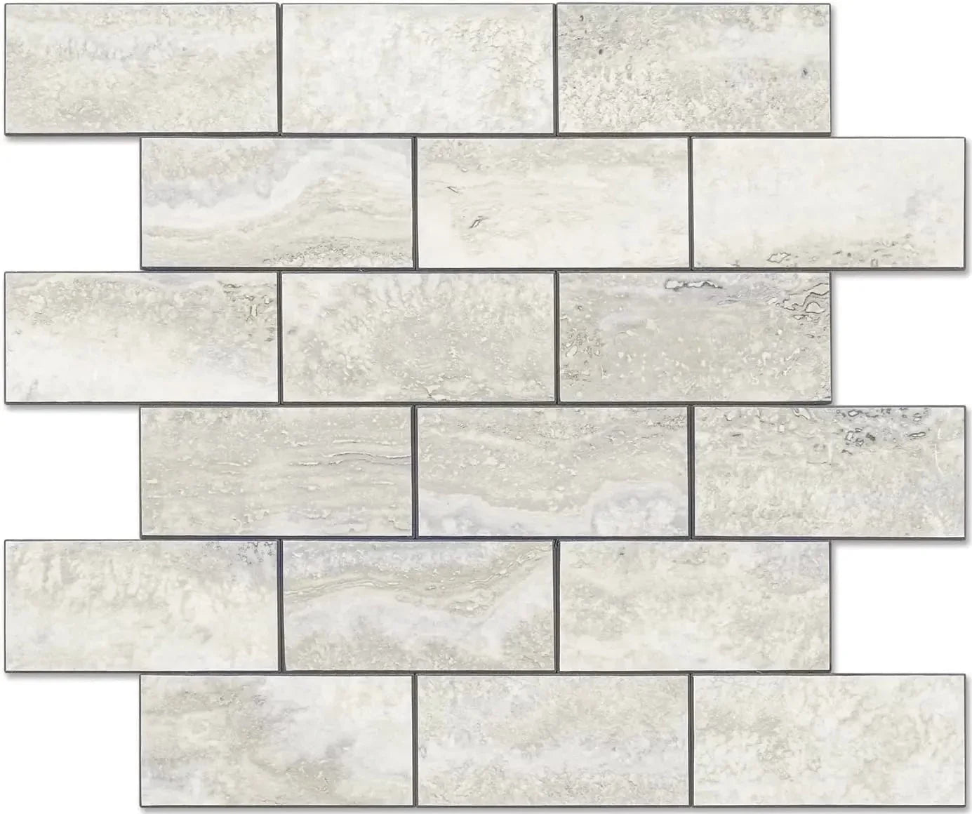 2''x4'' Subway Peel and Stick Tiles Sheeted - Beige