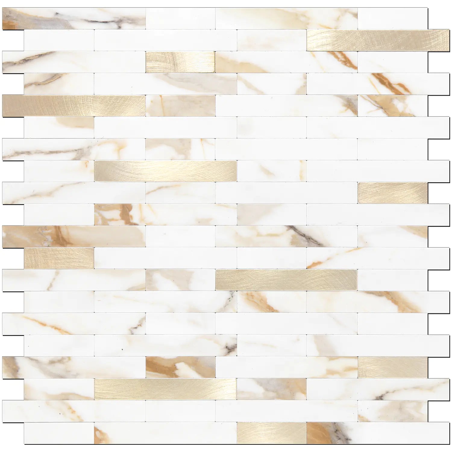 Faux Stone Mixed Metal Linear Blend - Calacatta Gold Mixed Metal Gold