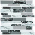 BUYSTICKTILES Linear Blend - Marble Black & Grey