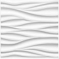 Wave Design Textured PVC Wall Panels - White
